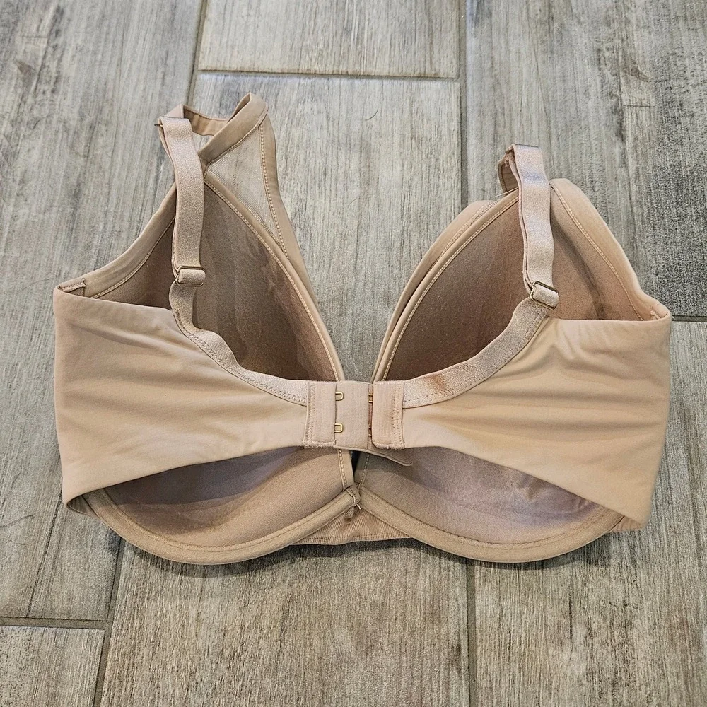 ThirdLove 24/7 Classic Contour Plunge‎ Bra Size 32G Beige Mesh Underwire Comfort